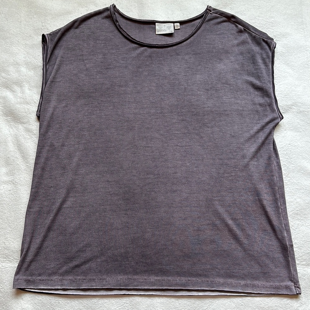 Danielle Cap Sleeve muted purple top - Picture 1 of 8